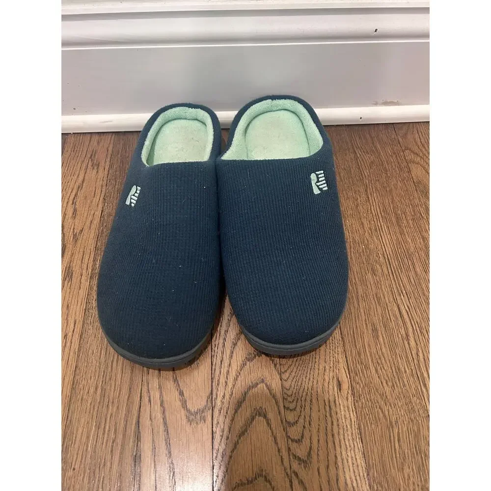 RockDove Original Two Tone Memory Foam Slipper Navy Clog XL 11-12 Gifts for Him
